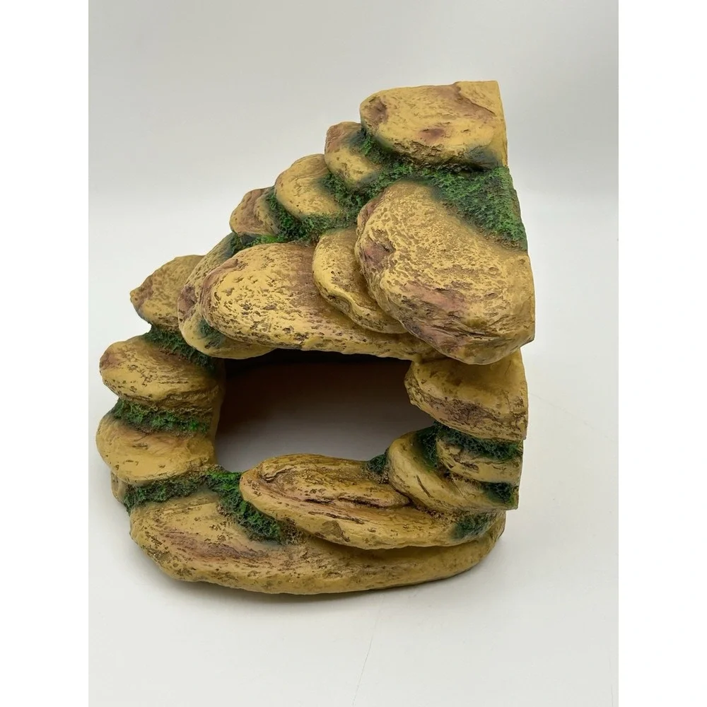 Borlech Reptile Tank Hideouts Cave Habitat Decor Aquarium Terrarium Faux‎ Rock